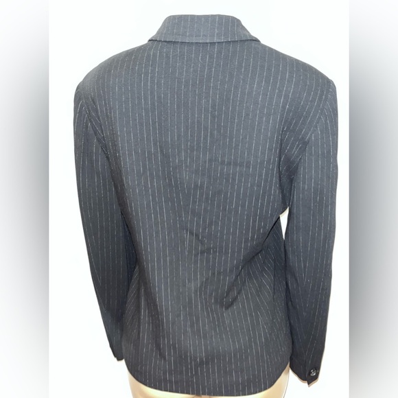Max & Co classics pin stripe suit blazer lined wool blend 12 - Picture 3 of 5
